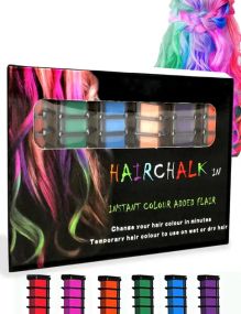 Набор мела для волос 6  шт Hair chalk Разноцветные красители расческа для детей и взрослых