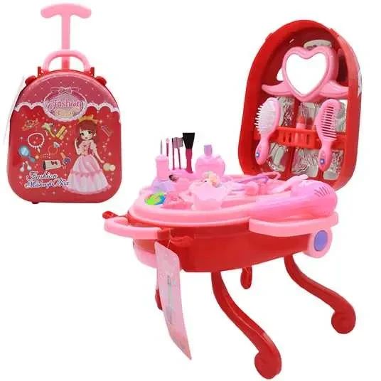 Дитячий ігровий набір у валізці 2в1, Fashion Girl / Набір салон краси для дівчаток | Зображення 1