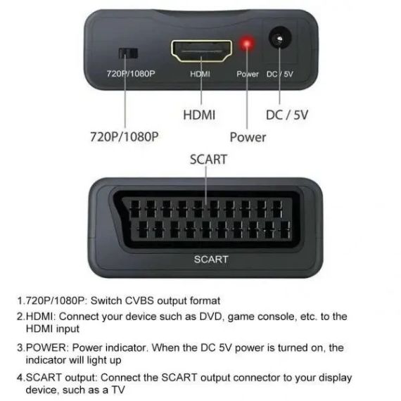 Конвертер відео SCART на HDMI 1080p/720p | Зображення 2