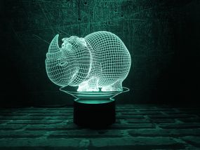 Змінна пластина для 3D ламп Носоріг 3DTOYSLAMP