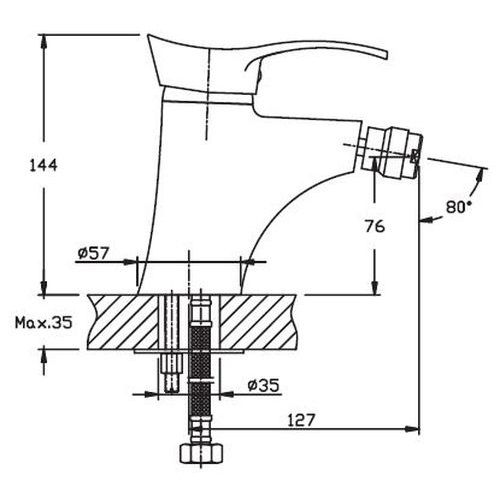 Змішувач для біде HAIBA ERIS 002 (HB0097) | Зображення 1