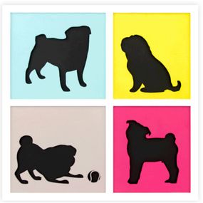 Набор для творчества Rosa Talent 3D 4 Dogs ДВП грунтованное, 3 слоя, 30 х 30 см (4823098528890)