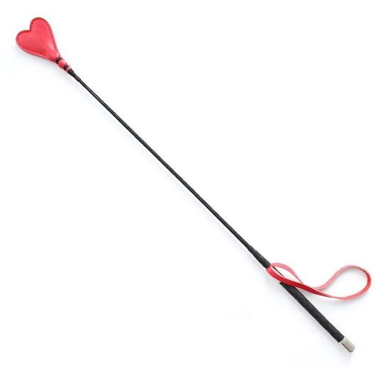 Стек DS Fetish Crop heart red leather