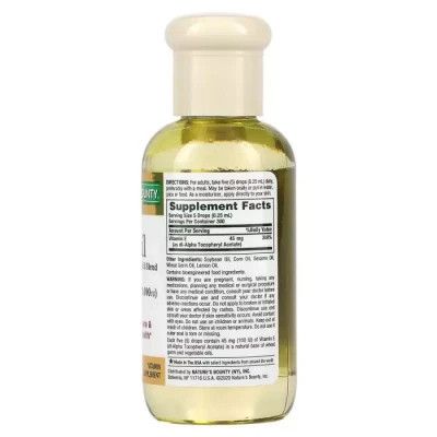 Витамин Nature's Bounty Жидкий Витамин E, 30000 МЕ, Vitamin E-Oil, 74 мл (NRT-00810) | Зображення 1