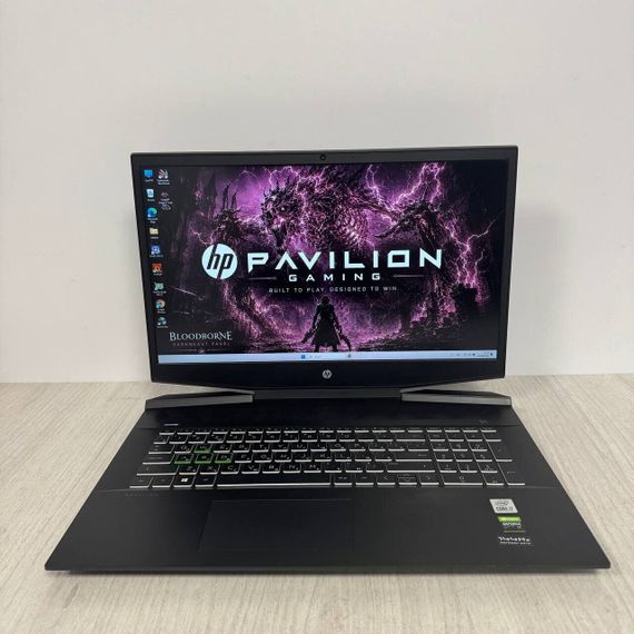 Игровой ноутбук Б-класс HP Pavilion Gaming 17-cd1104ur / 17.3" (1920x1080) IPS / Intel Core i7-10750H (6 (12) ядер по 2.6 - 5.0 GHz) / 16 GB DDR4 / 512 GB SSD / nVidia GeForce RTX 2060 Max-Q, 6 GB GDDR6, 192-bit / WebCam б/у | Зображення 1