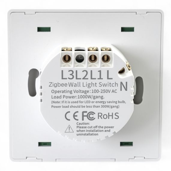 432111 Умный клавишный выключатель Tervix Pro Line ZigBee Push Switch (1 клавиша), без нуля | Зображення 2