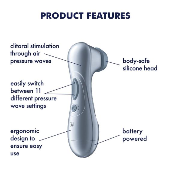 Вакуумный клиторальный стимулятор Satisfyer Pro 2 Generation 2 Battery Series (мятая упаковка!!!) Sex Aura | Зображення 5