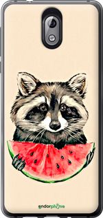 Чохол на Nokia 3.1 Єнотик з кавуном "4605u-1530-2448"