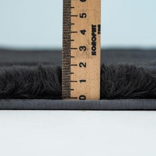 Килимок для підлоги з еко-хутра ТМ Dariana Elegant 60*120 см темно-сірий | Зображення 4