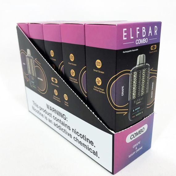 ELF BAR COMBO 25000. Перемикання смаків. Виноград / Мускатний Виноградк (Grape / Mary Power) | Зображення 2