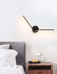 Бра настенное LED WSE11-bk-k Черный 9х10х60 см.