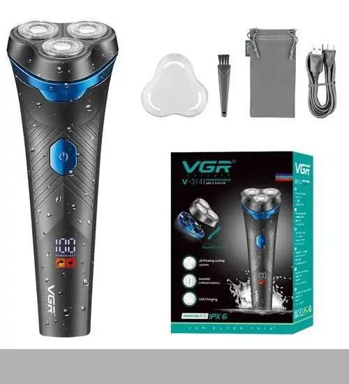 Електробритва VGR V-344 PURPLE роторна, 8000 RPM, IPX6 (46257-V-344 PURPLE_354)