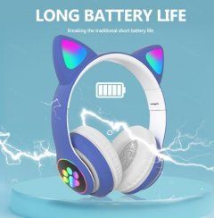 Дитячі бездротові навушники Bluetooth з LED котячими вушками котика Cat 28 | Зображення 4