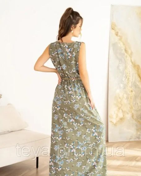 Плаття для жінок колір хакі розмір L FI_007934 | Зображення 2