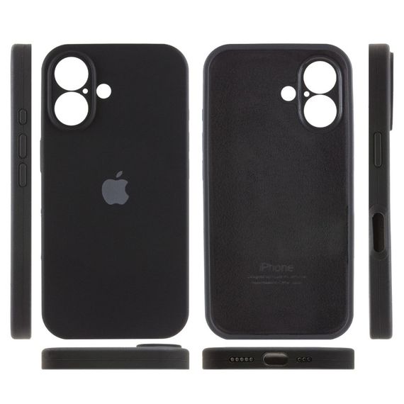Чохол Silicone Case Full Camera Protective (AA) для Apple iPhone 16 (6.1") Чорний / Black | Зображення 2
