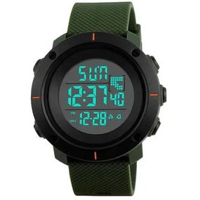 Годинник наручний чоловічий SKMEI 1213AG ARMY GREEN BIG SIZE, брендовий чоловічий годинник. IJ-420 Колір: зелений