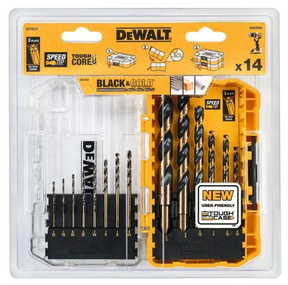 Набір свердел по металу DeWalt EXTREME BLACK & GOLD HSS-G (DT70727)