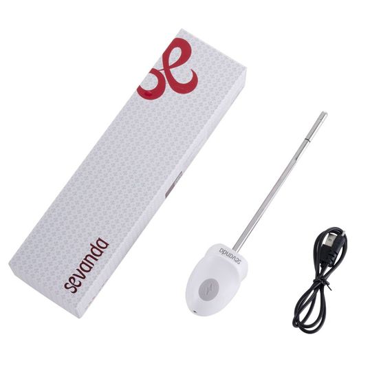 Уретральный зонд LOCKINK SEVANDA Vibrating & E-stim Metal Urethral Sounding - White | Зображення 7