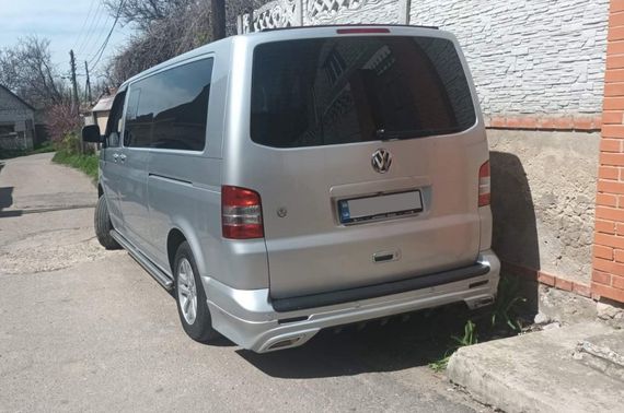 Накладка на задній бампер EuroCap (ABS) для Volkswagen T5 Multivan 2003-2010рр | Зображення 5