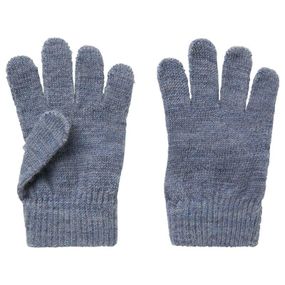 Дитячі демісезонні в'язані рукавички для хлопчиків Name It One Size 2-6р Сірі (25091723)
