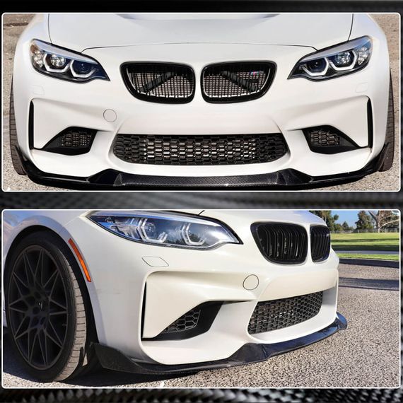 Накладка на передній бампер Lip V4 (для F87 M2, Карбон) для BMW 2 серія F22/23 2014-2021 рр | Зображення 3