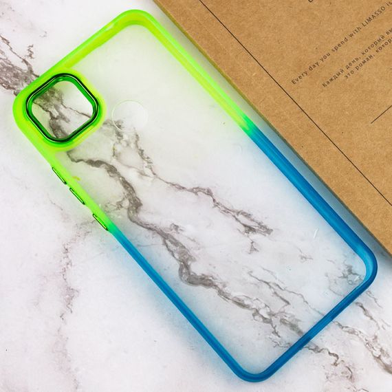 Чохол TPU+PC Fresh sip series для Xiaomi Redmi 9C Бірюзовий / Лимонний | Зображення 2