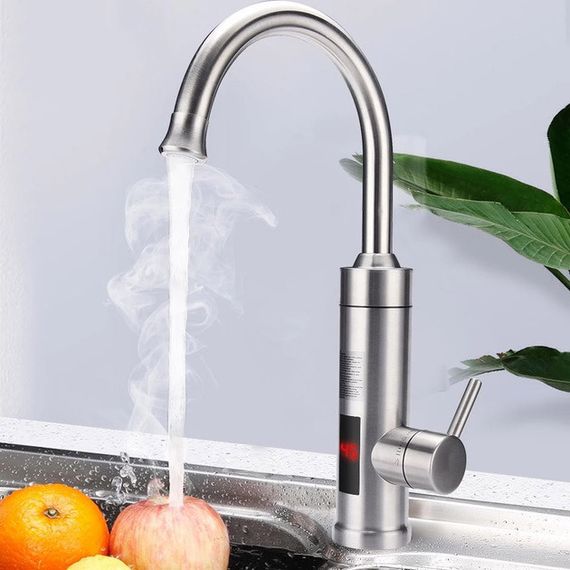 Проточний водонагрівач Delimano RX-0111c LCD дисплеєм 3кВт Кран електричний нижнє підключення | Зображення 7