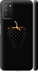 Чохол на Xiaomi Poco M3 Чорна полуниця "3585m-2200-24368"