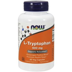 Тріптофан NOW Foods L-Tryptophan 500 mg 60 Veg Caps