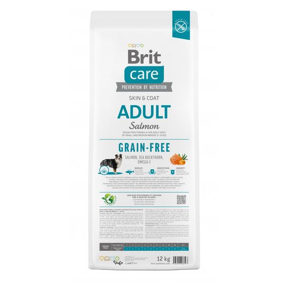 Корм сухий Brit Care Dog Grain-free Adult для дорослих собак малих і середніх порід беззерновий з лососем 12 кг | Зображення 4