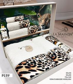 Подарунковий набір рушників La Maison, 3 шт. з ароматом Peny