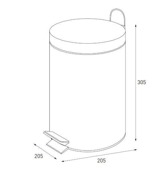 Відро для сміття кругле Zerix Solo-TC0107 SS Color 7 л нержавійка (ZX5899) | Зображення 1