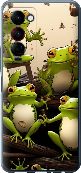 Чехол на Tecno Camon 18 Premier Жабки "5656u-2652-17620"