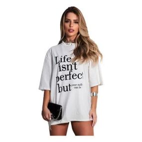 Футболка женская с принтом повседневная L Белая