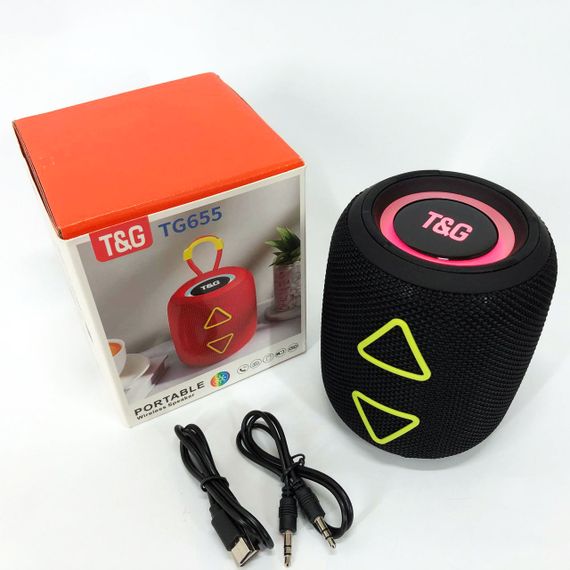 Світлова bluetooth колонка з хорошим звуком TG655, Портативна блютуз колонка світлодіодна ZK-22 | Зображення 4