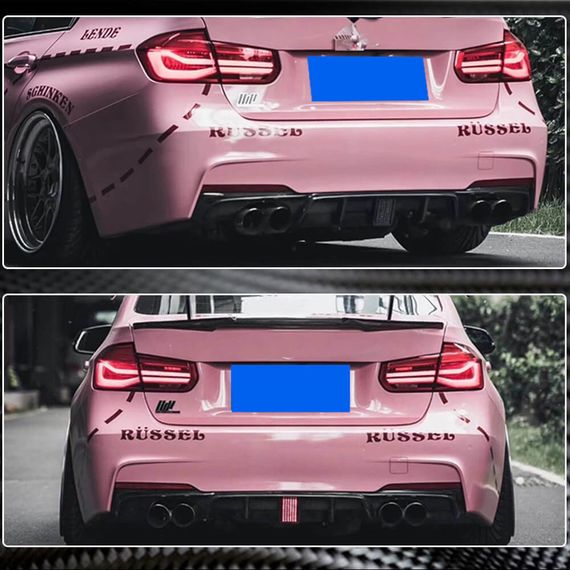 Дифузор заднього бампера V2 (для F30 M-Sport, Карбон) для BMW 3 серія F-30/31/34 2012-2019 рр | Зображення 9
