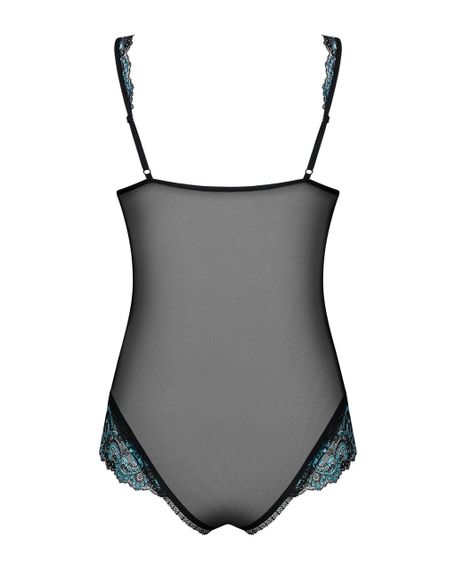 (SALE) Сітчасте боді на кісточках Obsessive Amanta teddy S/M, чорне, з доступом Sex Aura | Зображення 6