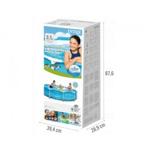 Каркасный бассейн с фильтром в комплекте Intex 28208 "Морской принт" 305 x 76 см | Зображення 2