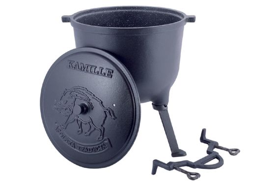Казан чугунный Kamille - 300 мм x 10 л эмалированный (4802M) | Зображення 5