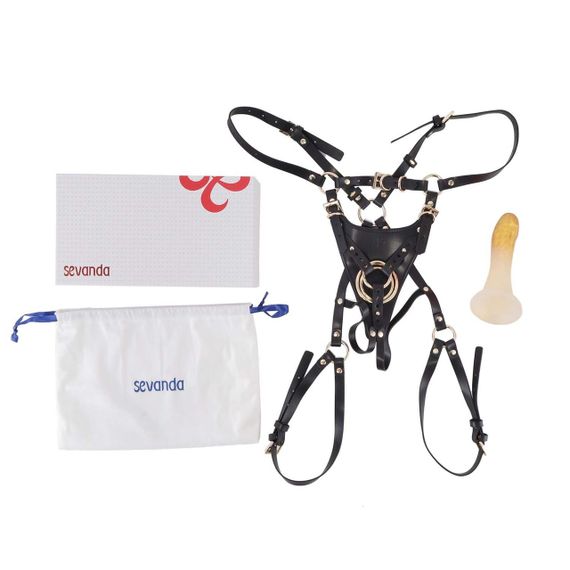 Страпон LOCKINK SEVANDA Queen Sheba Strapon - Golden Dildo sexstyle | Зображення 7