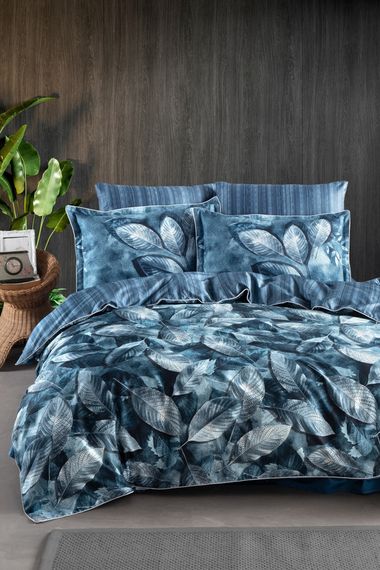 Постільна білизна La Romano Premium Satin 200×220 Rican Blue