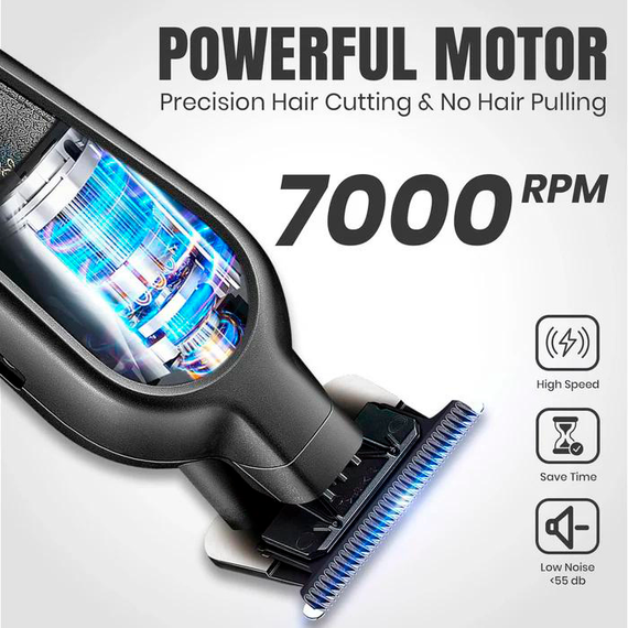 Триммер для стрижки аккумуляторный VGR V-995, 4 насадки, 7000 RPM, 2000 mAh | Зображення 8