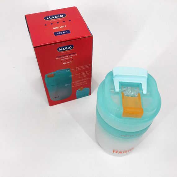 Термокухоль офісний Magio MG-1071 420 мл, Термос туристичний для напоїв, Термоси для фітнесу | Зображення 5