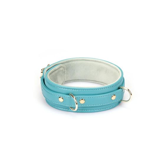 Нашийник з повідцем Liebe Seele Blue Lamb Leather Collar with Velvet Lining Sex Aura | Зображення 1