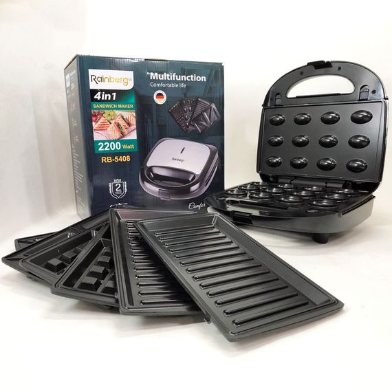 Електрогриль притискний для м'яса, Електричний двосторонній контактний гриль, Сендвічниця бутербродів DA-29 | Зображення 9