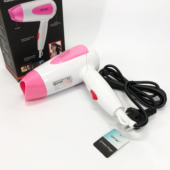 Фен с ионизацией для укладки Gemei GM-1756 1200 Вт, Функциональная щетка для сушки MR-55 | Зображення 1