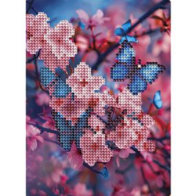 Алмазная мозаика "Бабочка" DM3003 с мольбертом 17x22.5 см