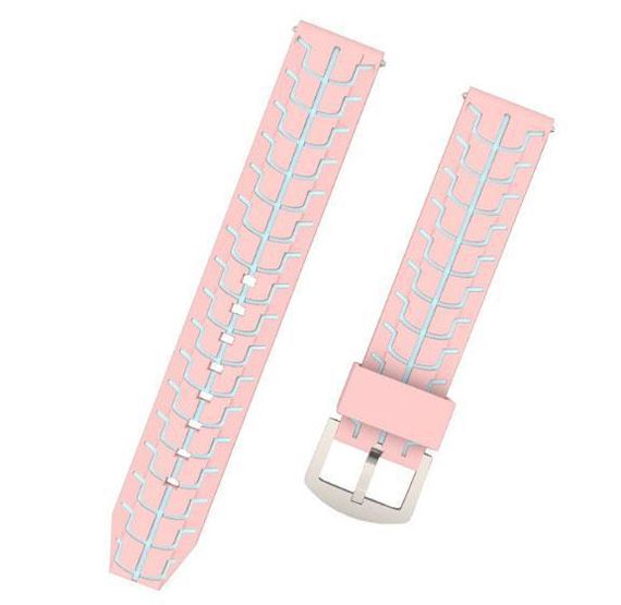Силіконовий ремінець Primo Splint для годинника Garmin Vivoactive 4 - Pink&Grey