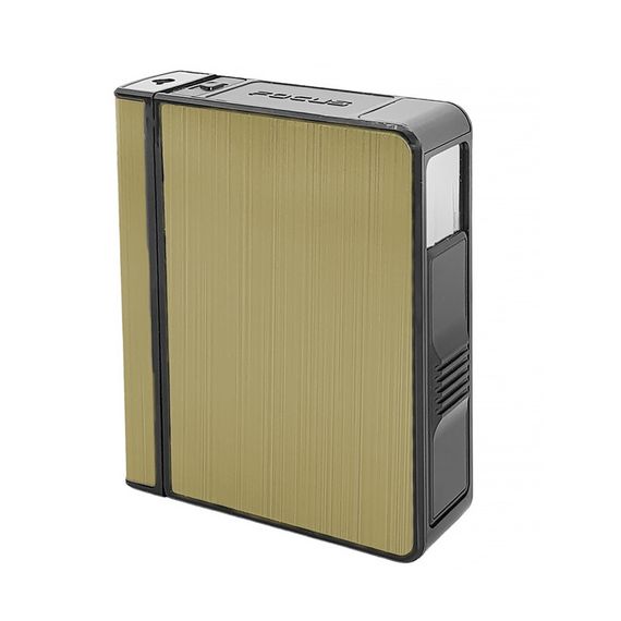 Футляр Зажигалка На 20 Штук С Выбросом  "Cigarette Case Focus Gold" | Зображення 3