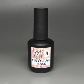 Crystal base Mi #4 (молочна база з різнокольоровими пластівцями юккі) 15мл (пляшка з пензликом)